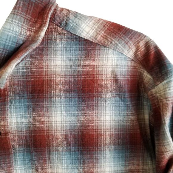 Maison Margiela Pendleton Large Shirt Plaid Check Gray Rust Made Italy Button Up - Picture 5 of 16